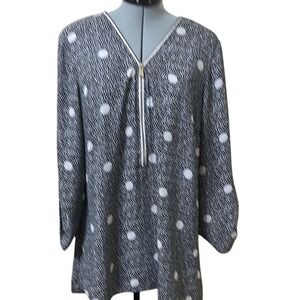 Chaus Blue  3/4‎ Sleeve Blouse